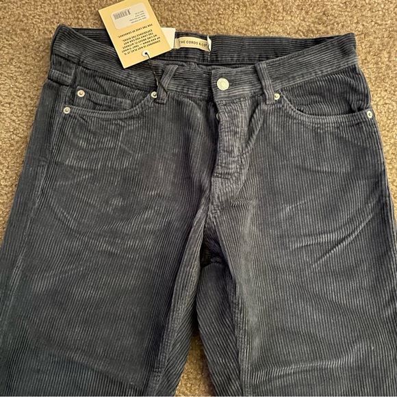 Corduroy Pants Loose Fit Mid Waist Wide Leg Cords & Co Bud Designer NWT 31/32 - Picture 4 of 16